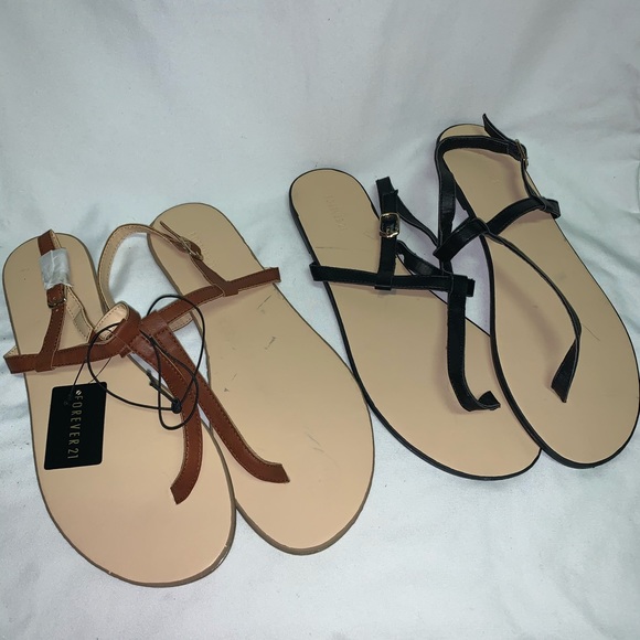 Black & Brown Sandals - Picture 1 of 5